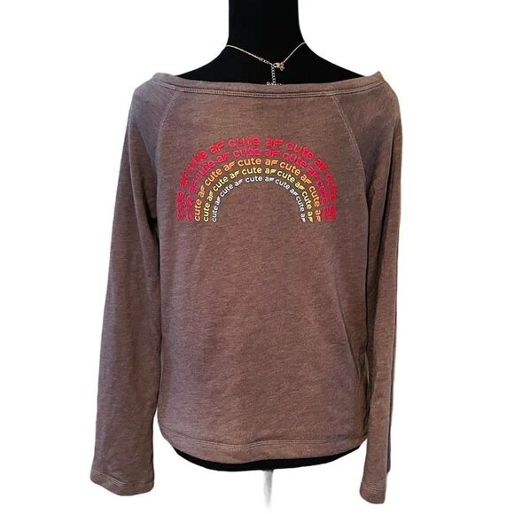 2/$25 RARE Fabletics Cute AF back detail boatneck sweatshirt - Picture 1 of 7